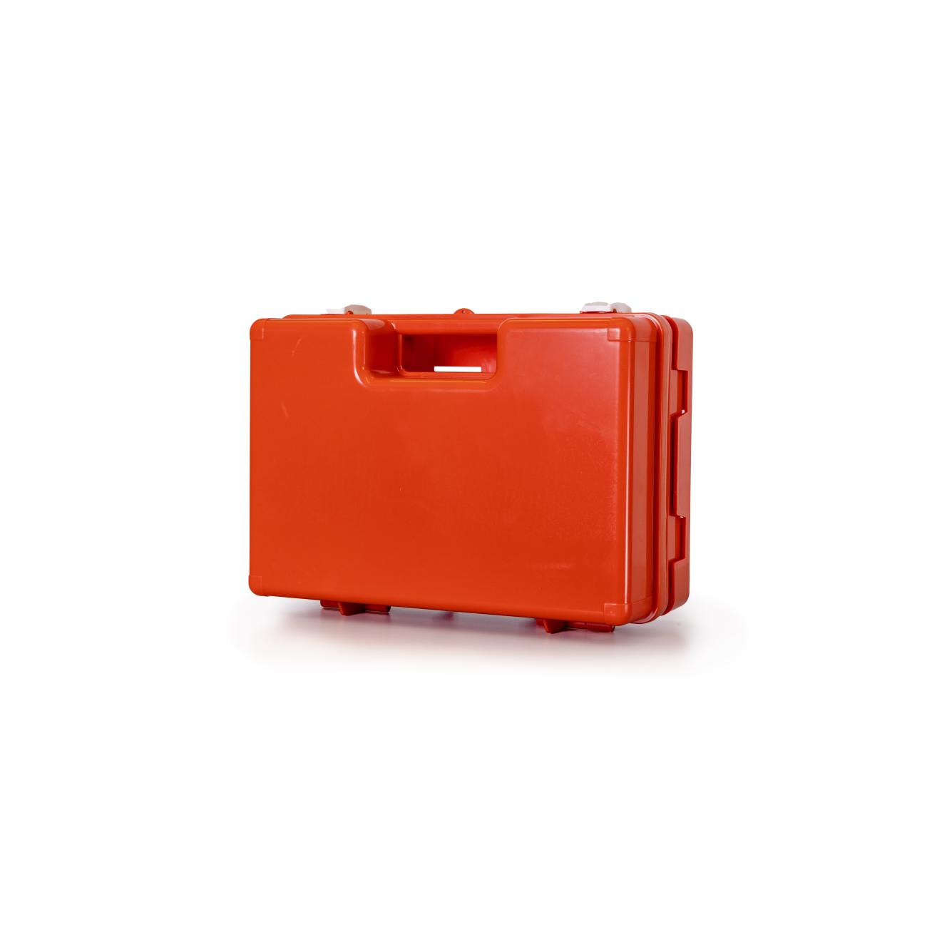 Verbandtrommel medi multi oranje met wandhouder (leeg)