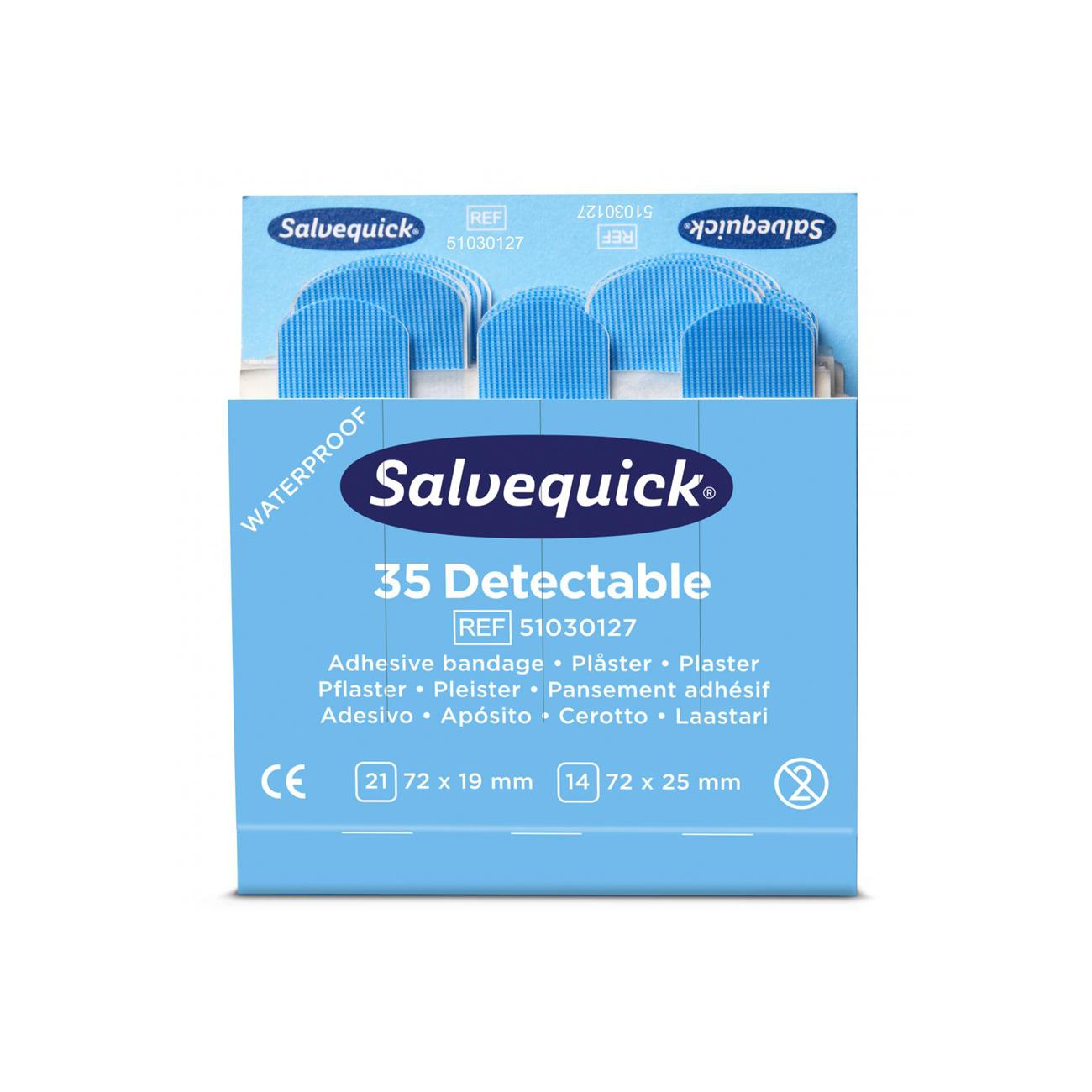 Salvequick detecteerbare pleisters navulling (doos)