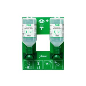 Plum oogspoelstation 2 flessen 500 ml met wandhouder