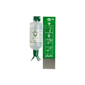 Plum oogspoelfles duo 1000 ml in wandhouder met pictogram