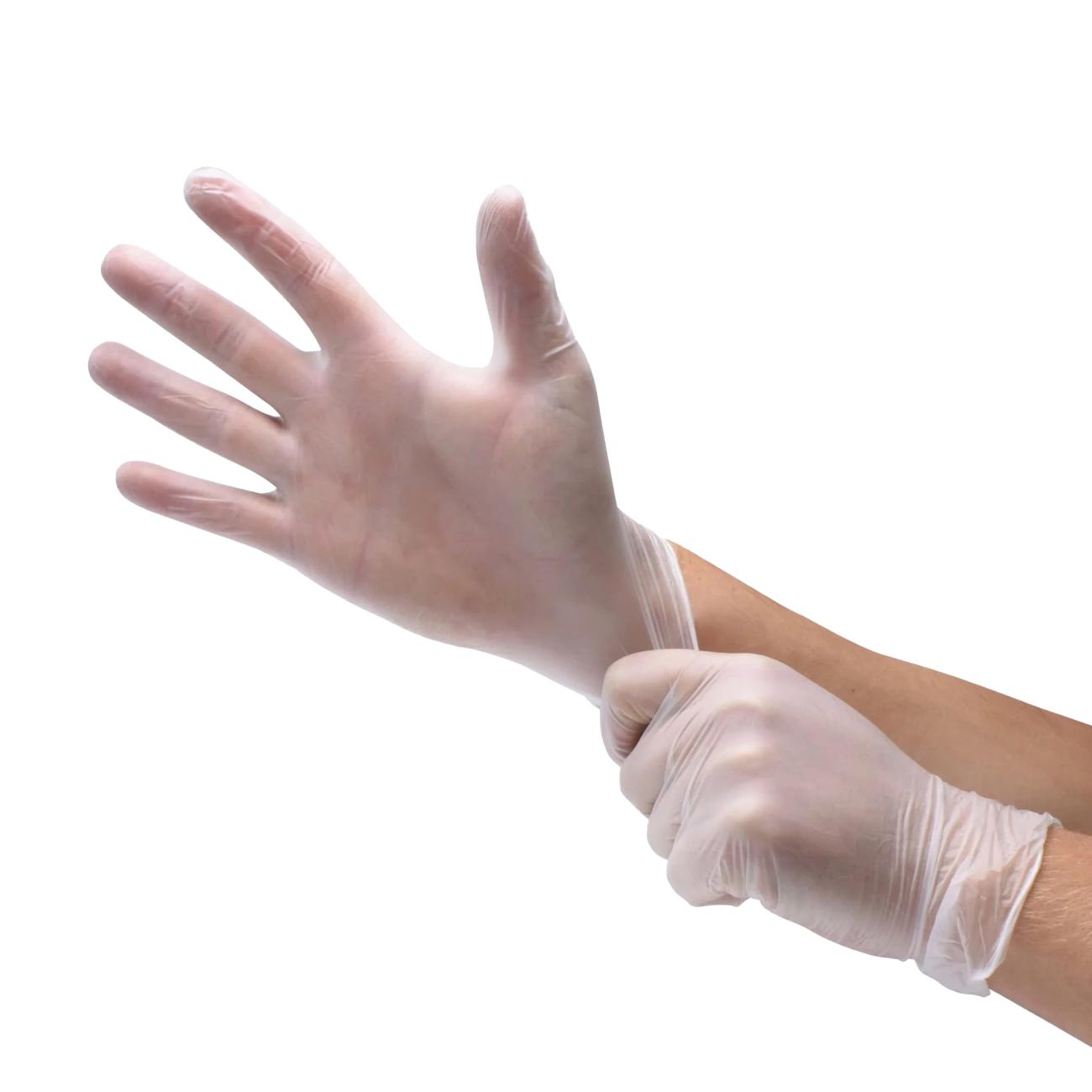 Vinyl handschoenen (maat L) per paar verpakt - Afbeelding 2