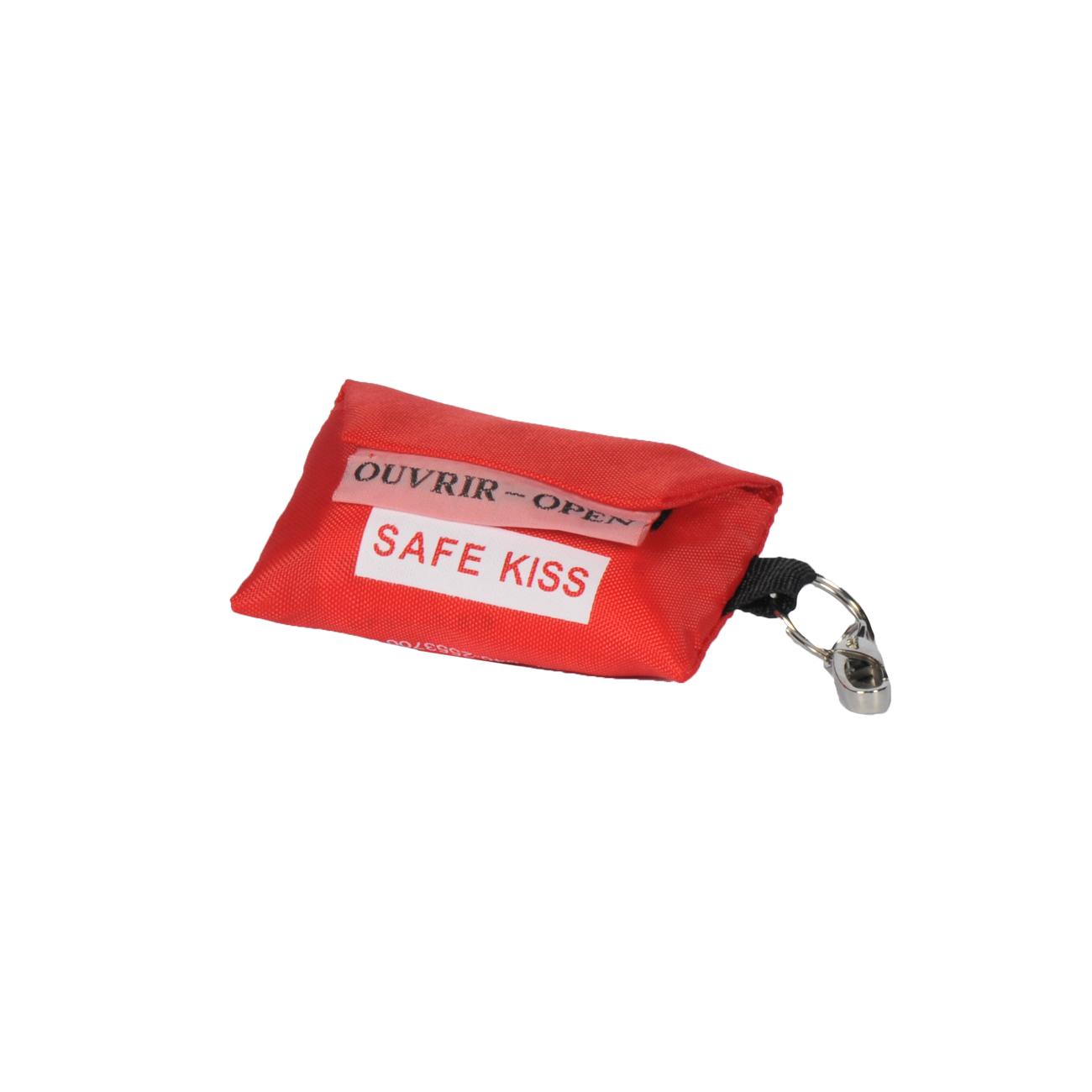 Sleutelhangertasje Safe Kiss rood (gevuld)
