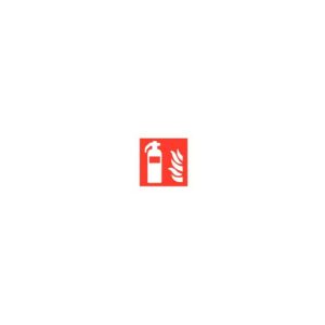 Pictogram bord Brandblusser met vlam 200x200mm