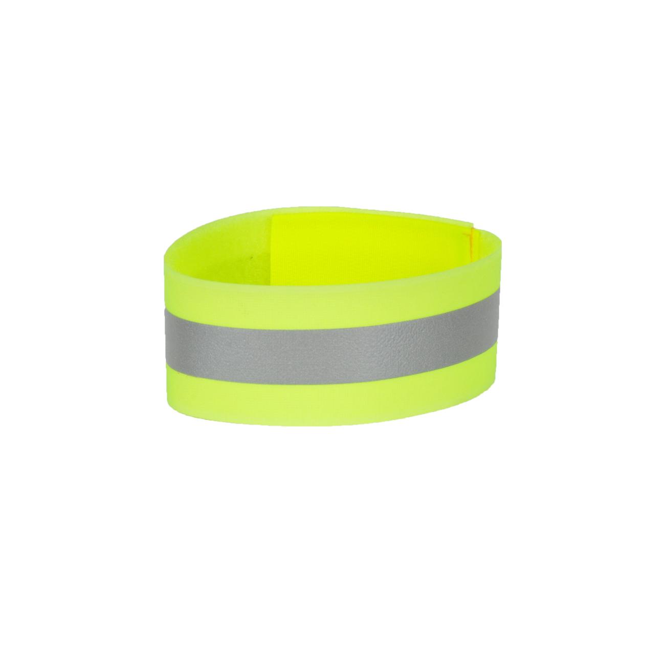 Reflecterende armband met klitteband (geel)