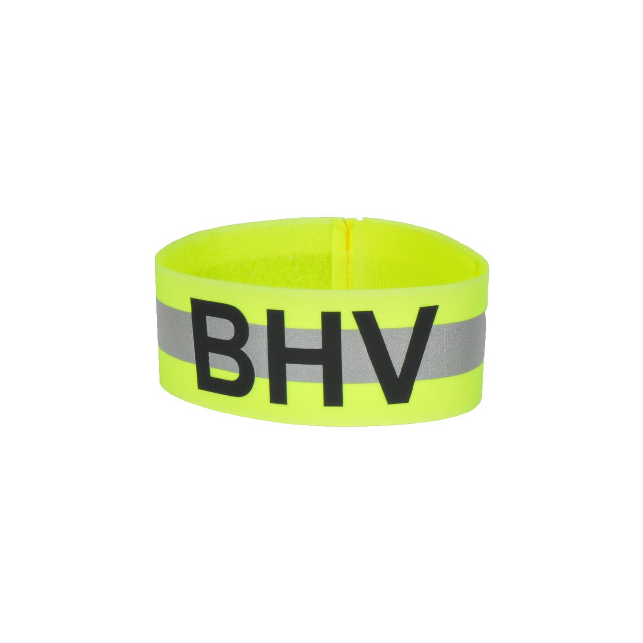 Armband opdruk BHV reflecterend geel