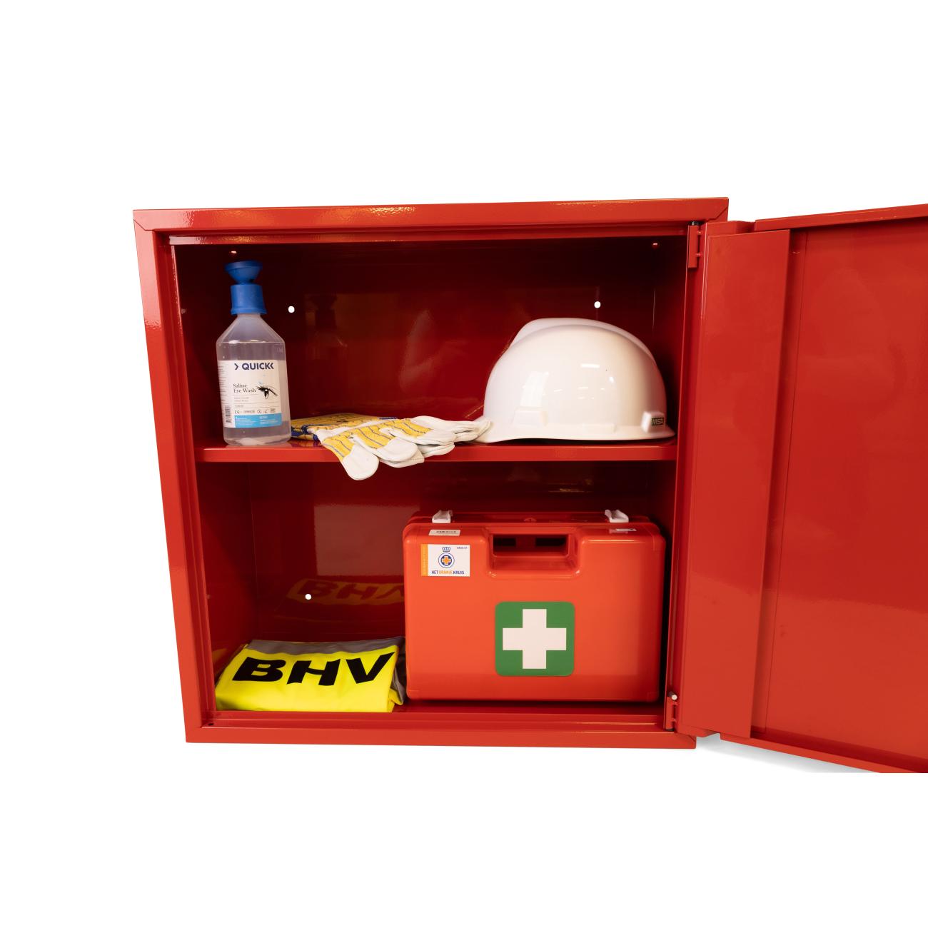 Quick BHV kast rood 60x60x25cm gevuld - Afbeelding 3