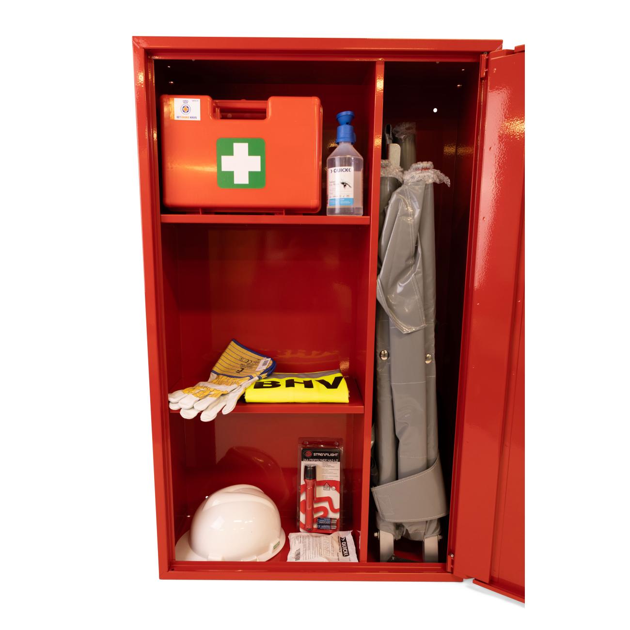 Quick BHV kast 112 x 68,6 x 25 cm rood gevuld - Afbeelding 2