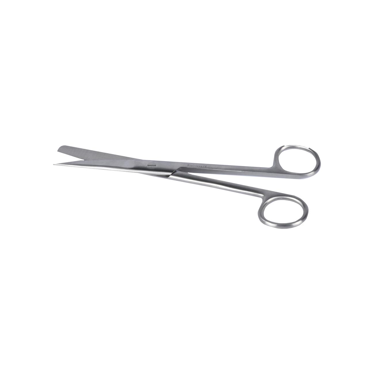 Rechte schaar RVS spits/stomp 14 cm