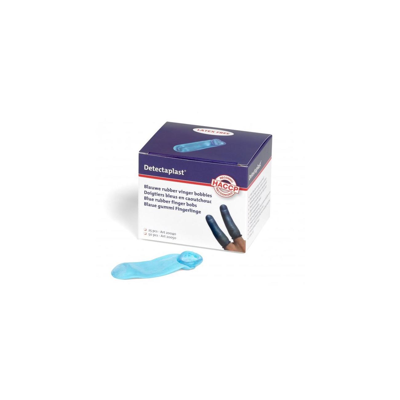 Visueel detecteerbare blauwe vingercondooms (50 stuks)