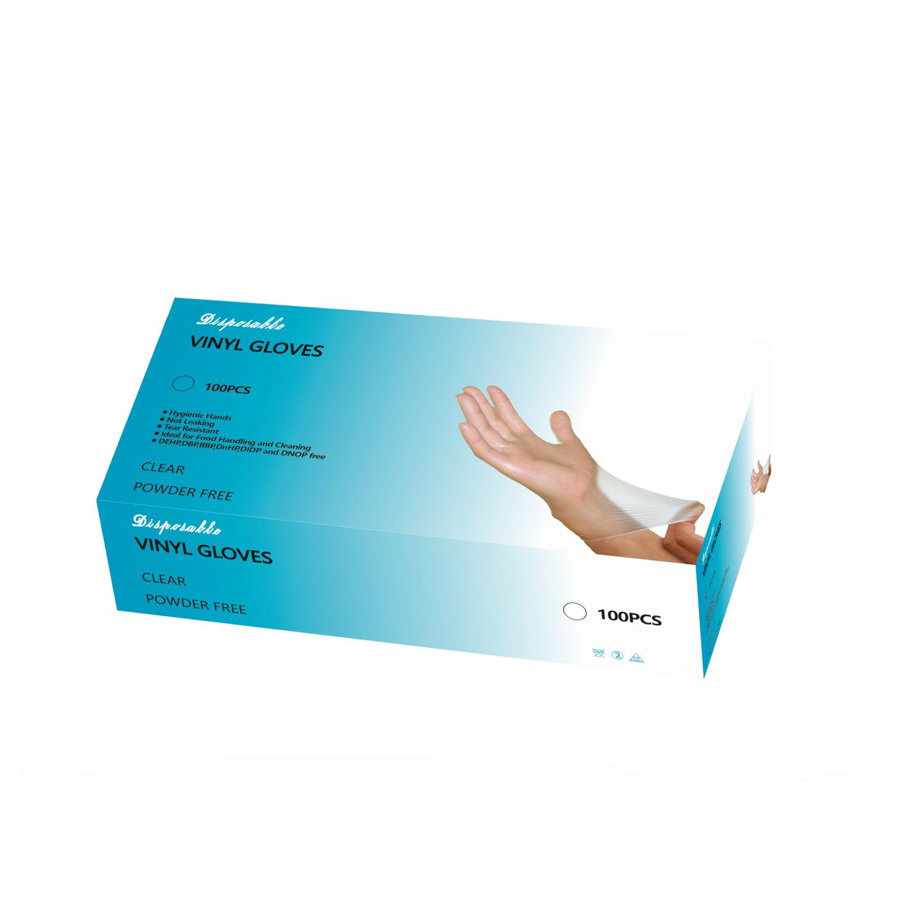 Vinyl handschoenen ongepoederd wit (maat L) 100 stuks