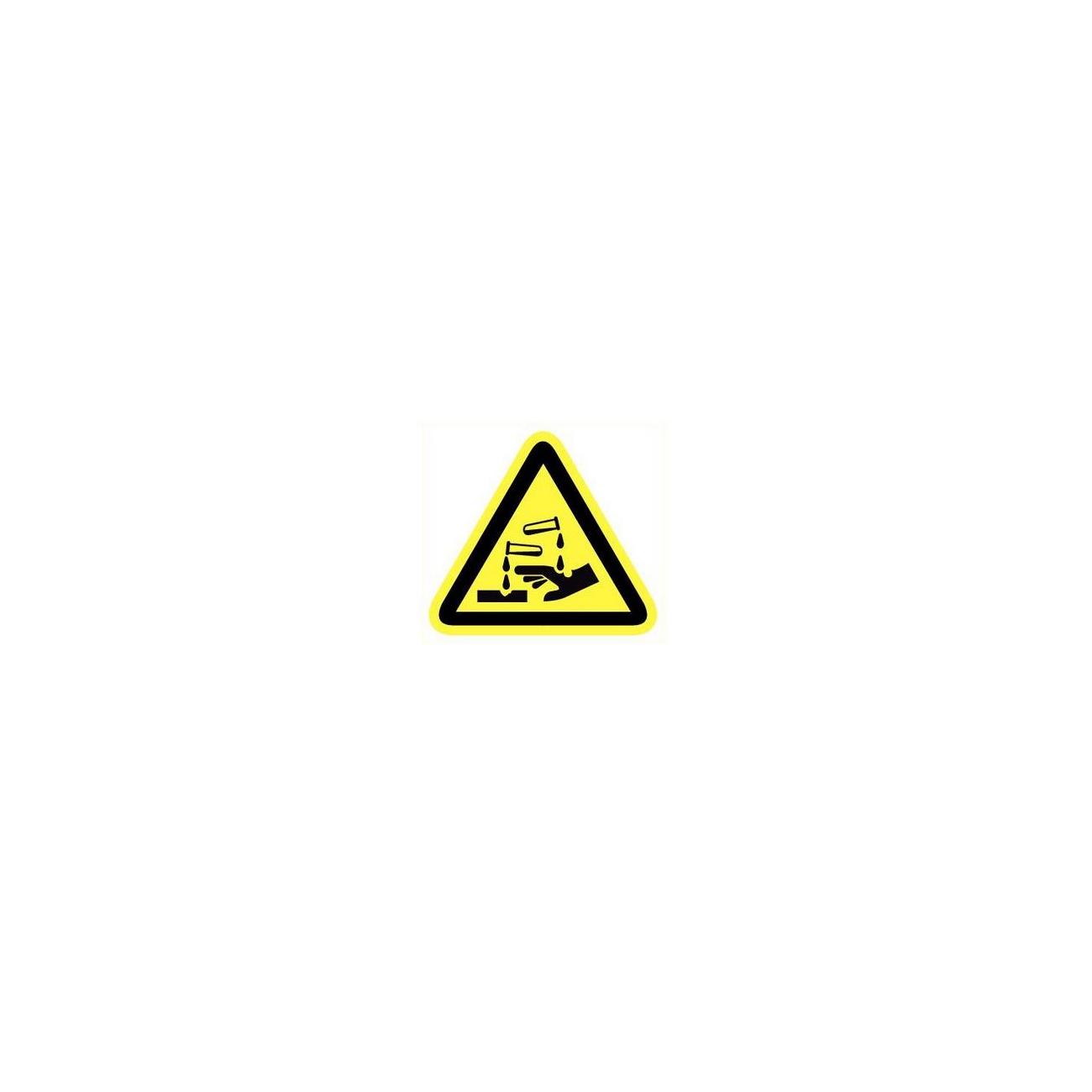 Pictogram bord Bijtende stoffen 300mm