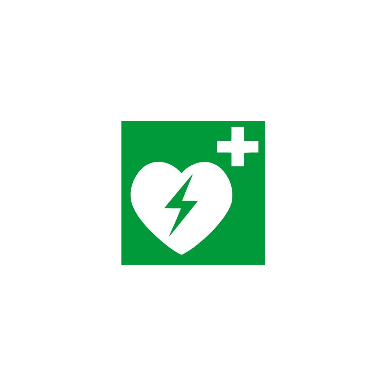 Pictogram sticker AED 100x100mm