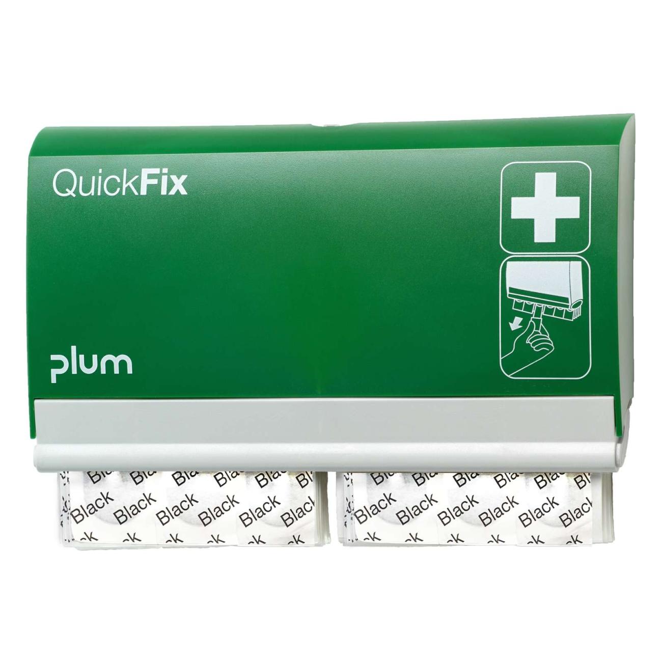 Plum QuickFix zwarte pleisters dispenser (gevuld)